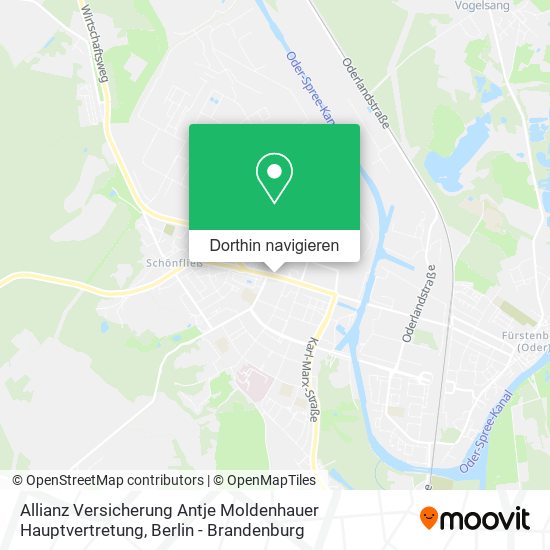 Allianz Versicherung Antje Moldenhauer Hauptvertretung Karte