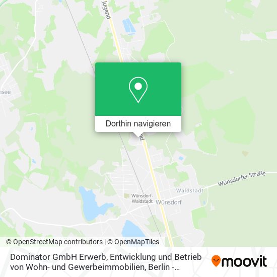 Dominator GmbH Erwerb, Entwicklung und Betrieb von Wohn- und Gewerbeimmobilien Karte