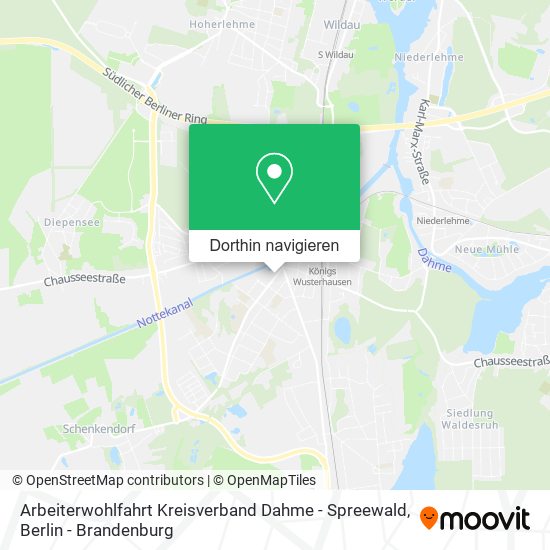 Arbeiterwohlfahrt Kreisverband Dahme - Spreewald Karte