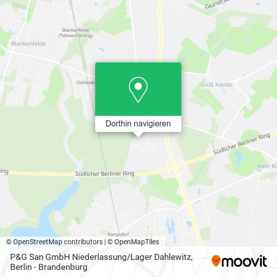 P&G San GmbH Niederlassung / Lager Dahlewitz Karte