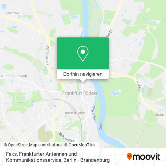 Faks, Frankfurter Antennen-und Kommunikationsservice Karte