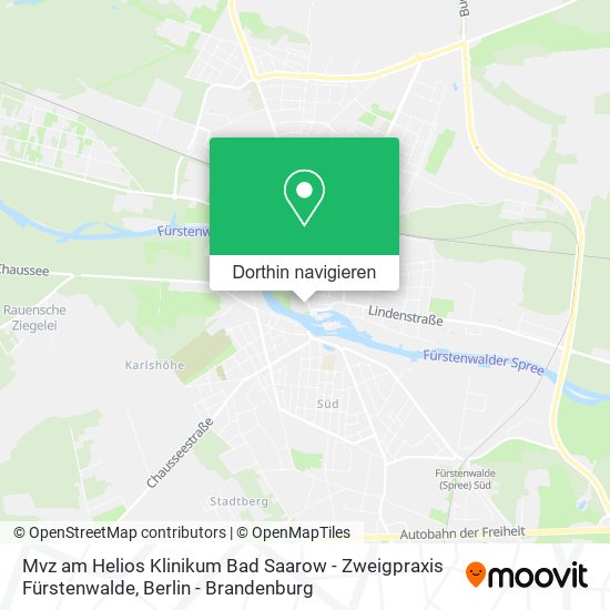 Mvz am Helios Klinikum Bad Saarow - Zweigpraxis Fürstenwalde Karte