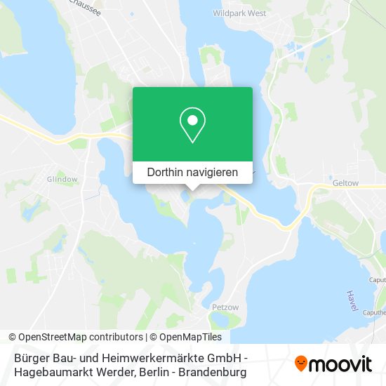 Bürger Bau- und Heimwerkermärkte GmbH - Hagebaumarkt Werder Karte