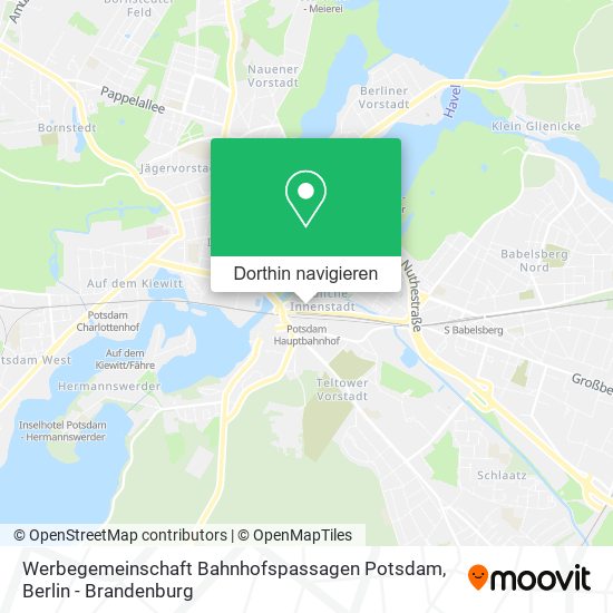 Werbegemeinschaft Bahnhofspassagen Potsdam Karte