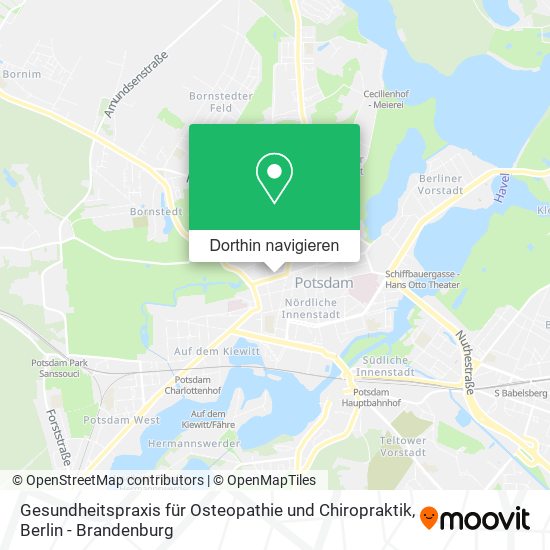 Gesundheitspraxis für Osteopathie und Chiropraktik Karte