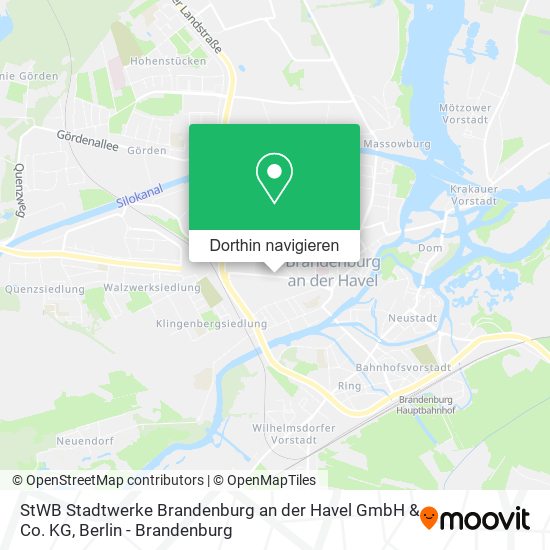 StWB Stadtwerke Brandenburg an der Havel GmbH & Co. KG Karte