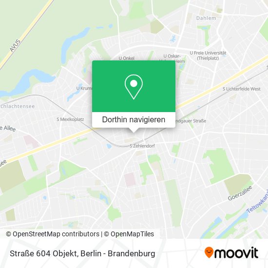 Straße 604 Objekt Karte