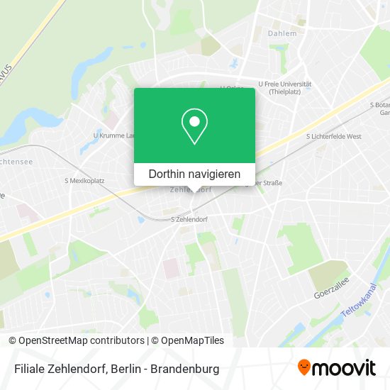 Filiale Zehlendorf Karte