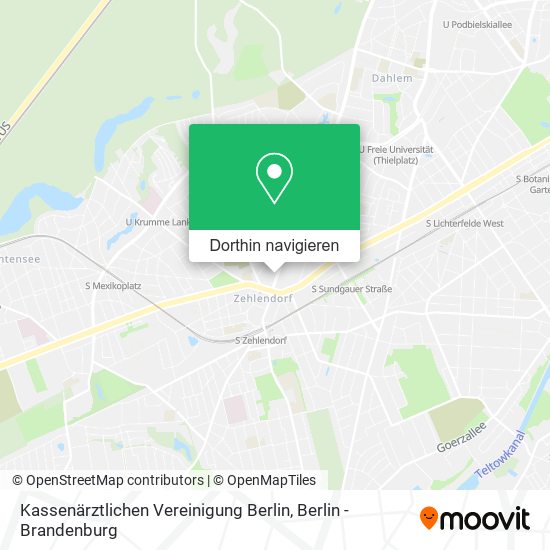 Kassenärztlichen Vereinigung Berlin Karte