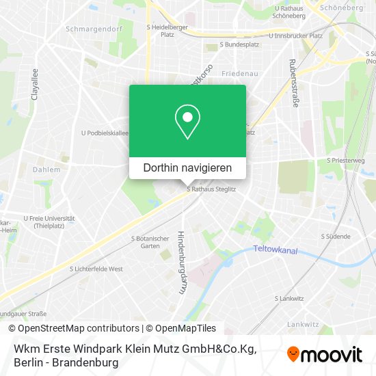 Wkm Erste Windpark Klein Mutz GmbH&Co.Kg Karte