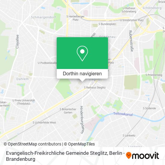 Evangelisch-Freikirchliche Gemeinde Steglitz Karte