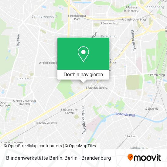 Blindenwerkstätte Berlin Karte