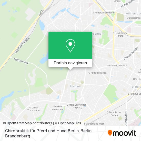 Chiropraktik für Pferd und Hund Berlin Karte