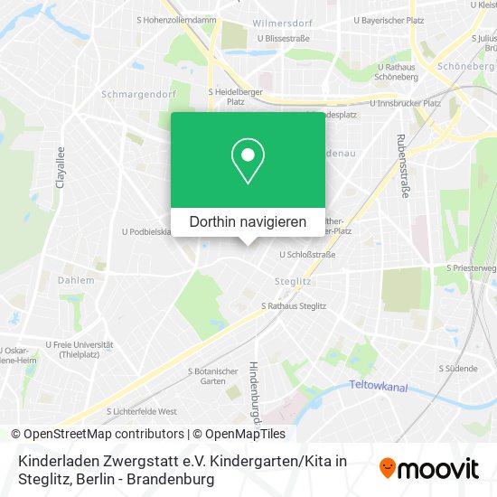 Kinderladen Zwergstatt e.V. Kindergarten / Kita in Steglitz Karte