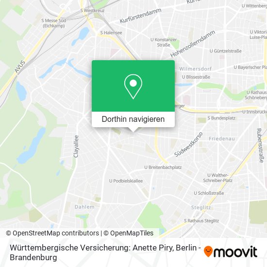 Württembergische Versicherung: Anette Piry Karte