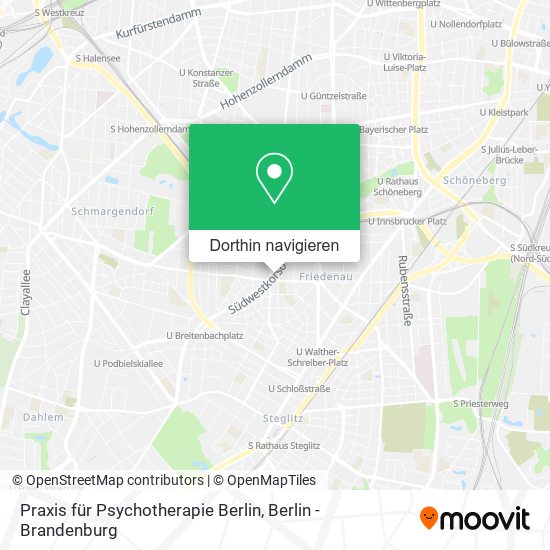Praxis für Psychotherapie Berlin Karte