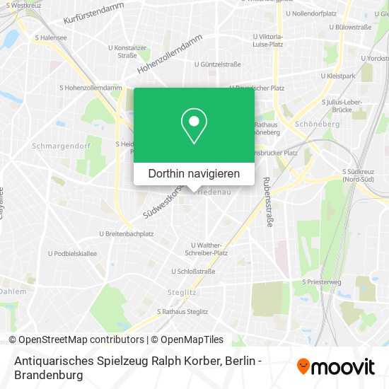 Antiquarisches Spielzeug Ralph Korber Karte