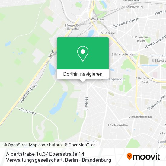 Albertstraße 1u.3/ Ebersstraße 14 Verwaltungsgesellschaft Karte