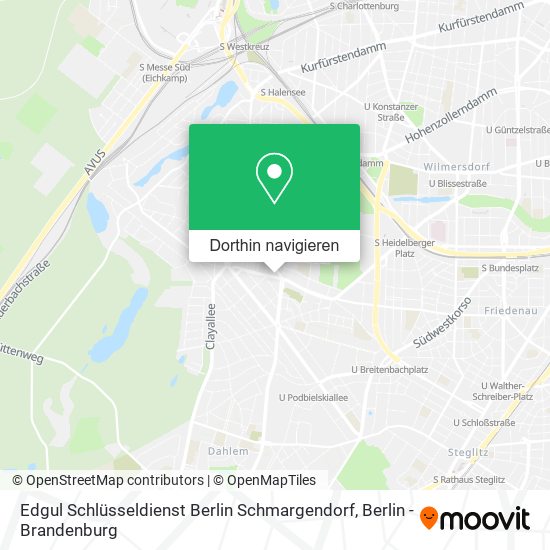 Edgul Schlüsseldienst Berlin Schmargendorf Karte