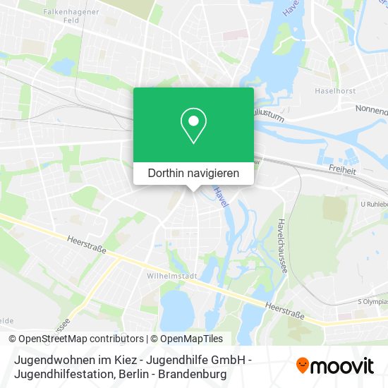 Jugendwohnen im Kiez - Jugendhilfe GmbH - Jugendhilfestation Karte
