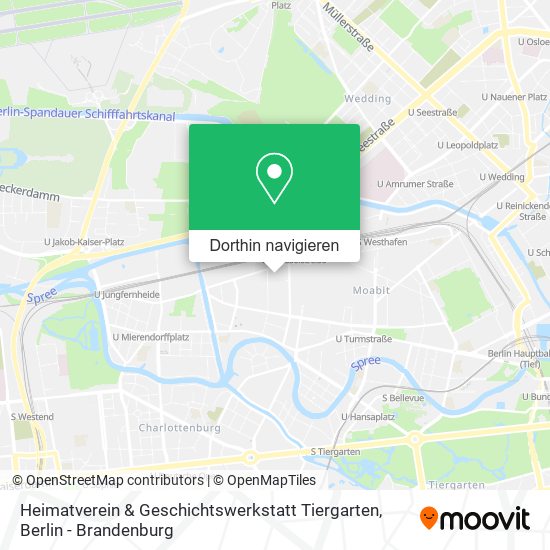 Heimatverein & Geschichtswerkstatt Tiergarten Karte