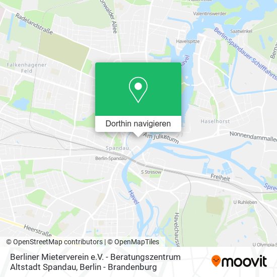 Berliner Mieterverein e.V. - Beratungszentrum Altstadt Spandau Karte