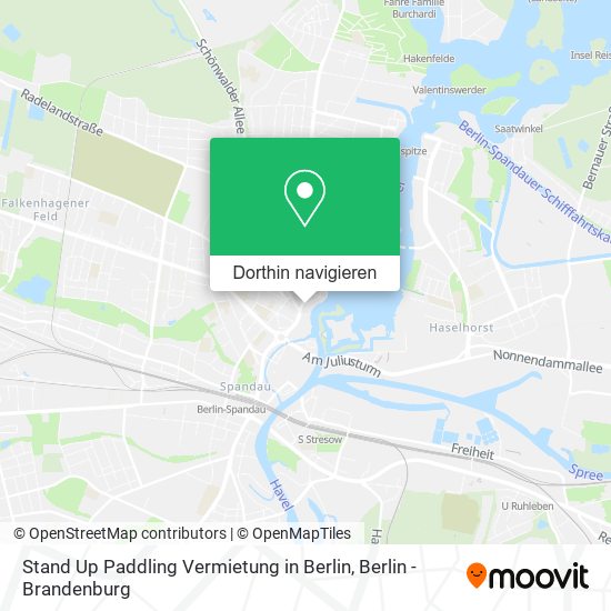 Stand Up Paddling Vermietung in Berlin Karte