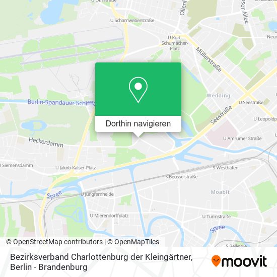 Bezirksverband Charlottenburg der Kleingärtner Karte