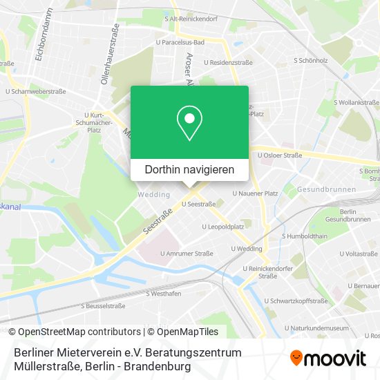 Berliner Mieterverein e.V. Beratungszentrum Müllerstraße Karte