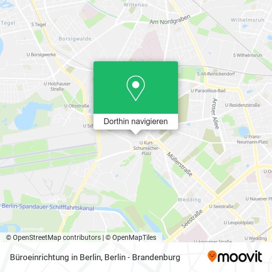 Büroeinrichtung in Berlin Karte
