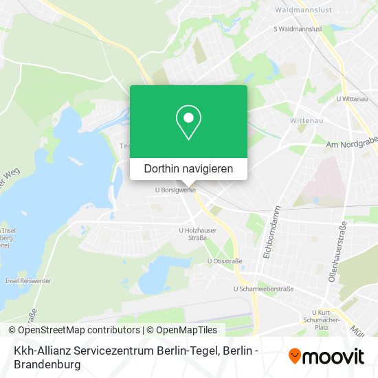 Kkh-Allianz Servicezentrum Berlin-Tegel Karte