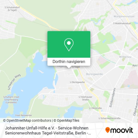 Johanniter-Unfall-Hilfe e.V. - Service-Wohnen Seniorenwohnhaus Tegel-Veitstraße Karte