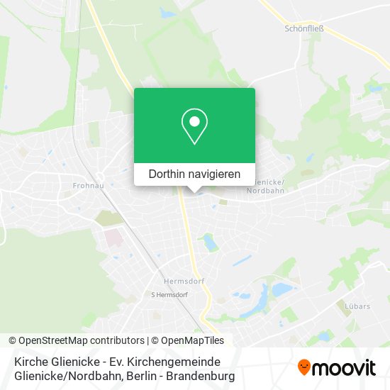 Kirche Glienicke - Ev. Kirchengemeinde Glienicke / Nordbahn Karte