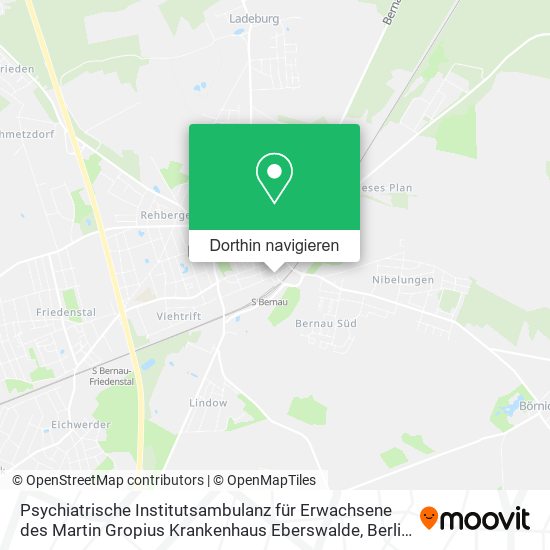 Psychiatrische Institutsambulanz für Erwachsene des Martin Gropius Krankenhaus Eberswalde Karte
