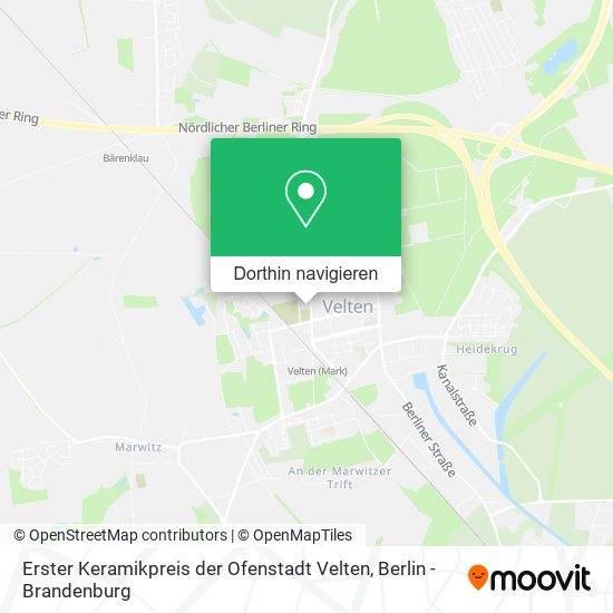 Erster Keramikpreis der Ofenstadt Velten Karte