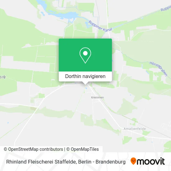 Rhinland Fleischerei Staffelde Karte