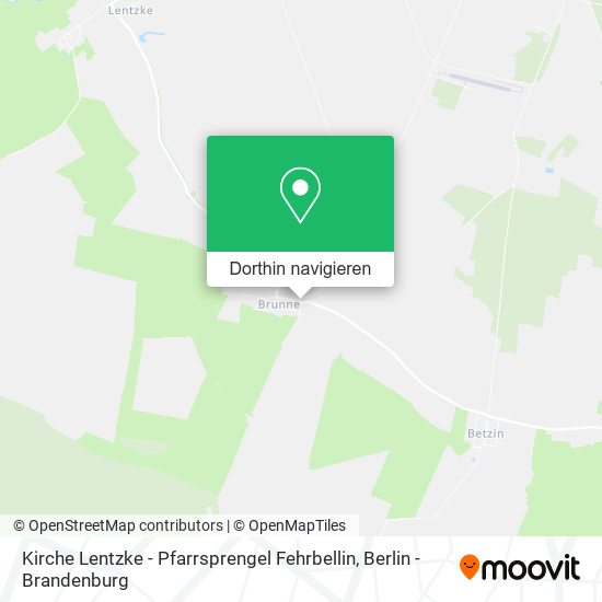 Kirche Lentzke - Pfarrsprengel Fehrbellin Karte