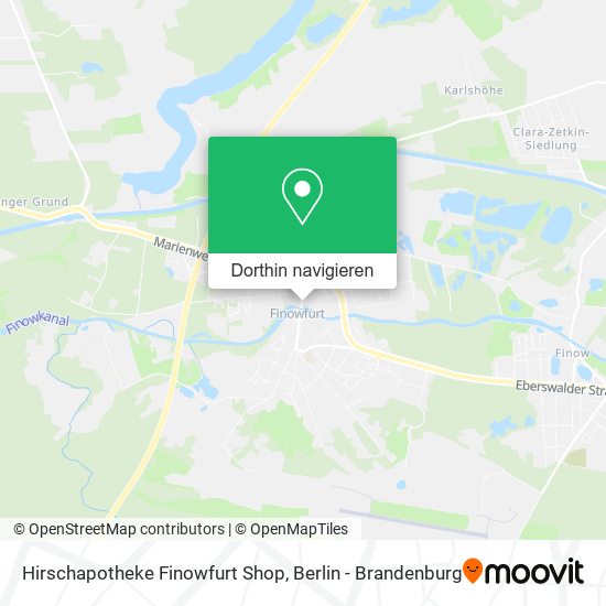 Hirschapotheke Finowfurt Shop Karte