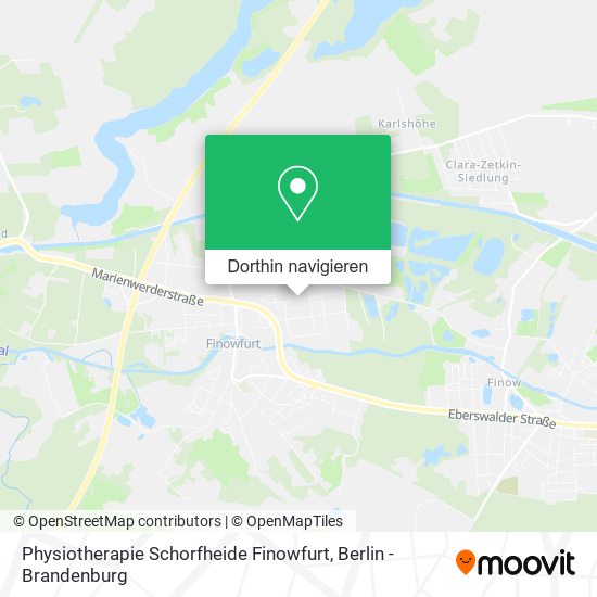 Physiotherapie Schorfheide Finowfurt Karte