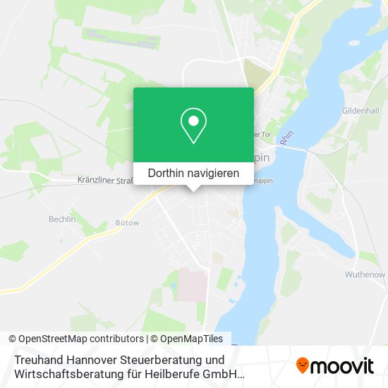 Treuhand Hannover Steuerberatung und Wirtschaftsberatung für Heilberufe GmbH Neuruppin Karte
