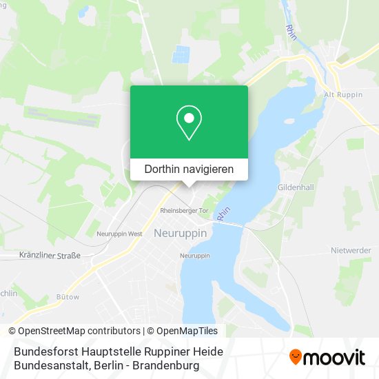 Bundesforst Hauptstelle Ruppiner Heide Bundesanstalt Karte
