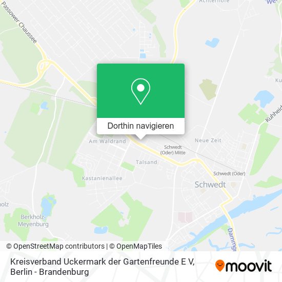 Kreisverband Uckermark der Gartenfreunde E V Karte