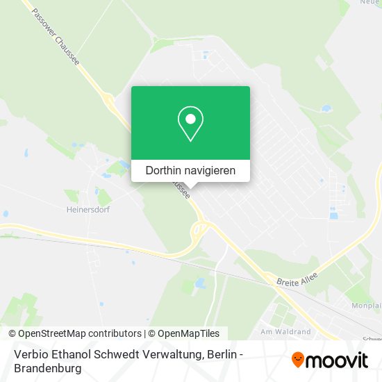 Verbio Ethanol Schwedt Verwaltung Karte