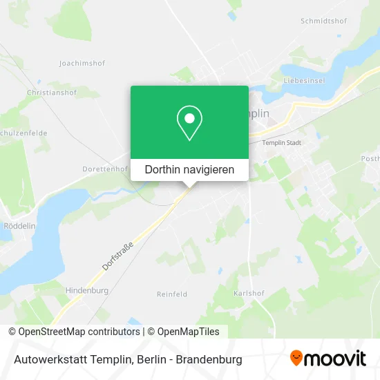 Autowerkstatt Templin Karte