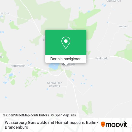 Wasserburg Gerswalde mit Heimatmuseum Karte