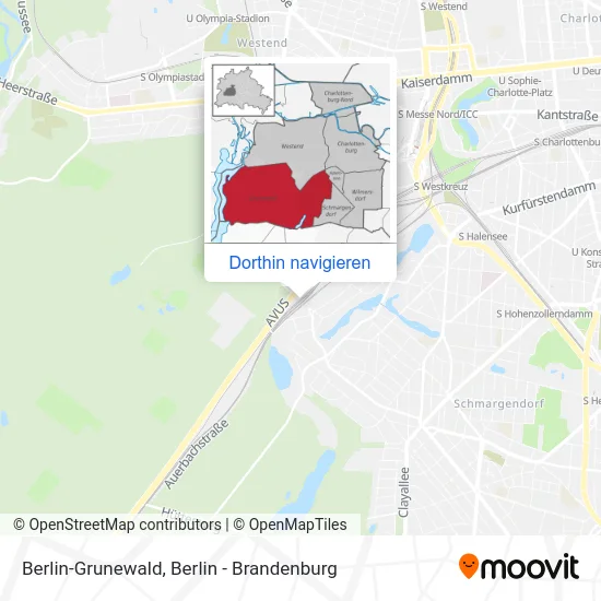 Berlin-Grunewald Karte