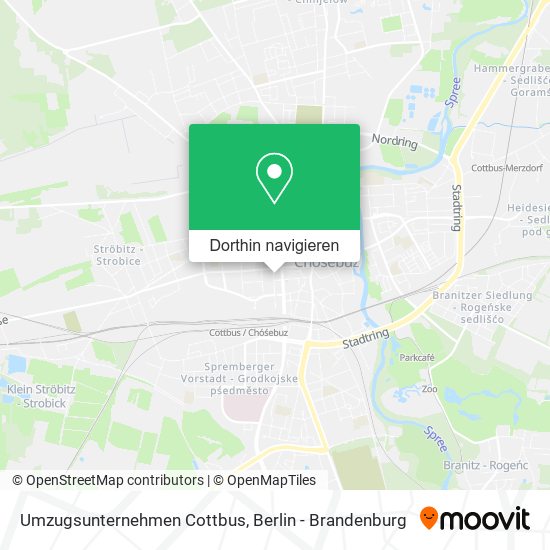 Umzugsunternehmen Cottbus Karte