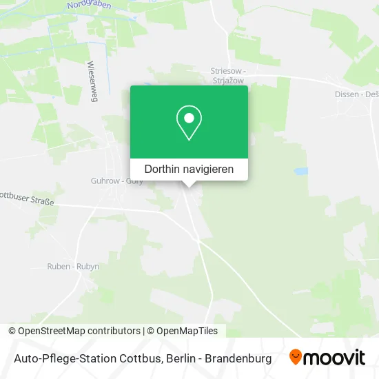 Auto-Pflege-Station Cottbus Karte