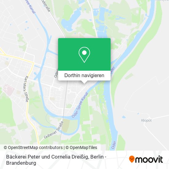 Bäckerei Peter und Cornelia Dreißig Karte