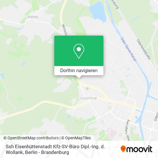 Ssh Eisenhüttenstadt Kfz-SV-Büro Dipl.-Ing. d. Wollank Karte